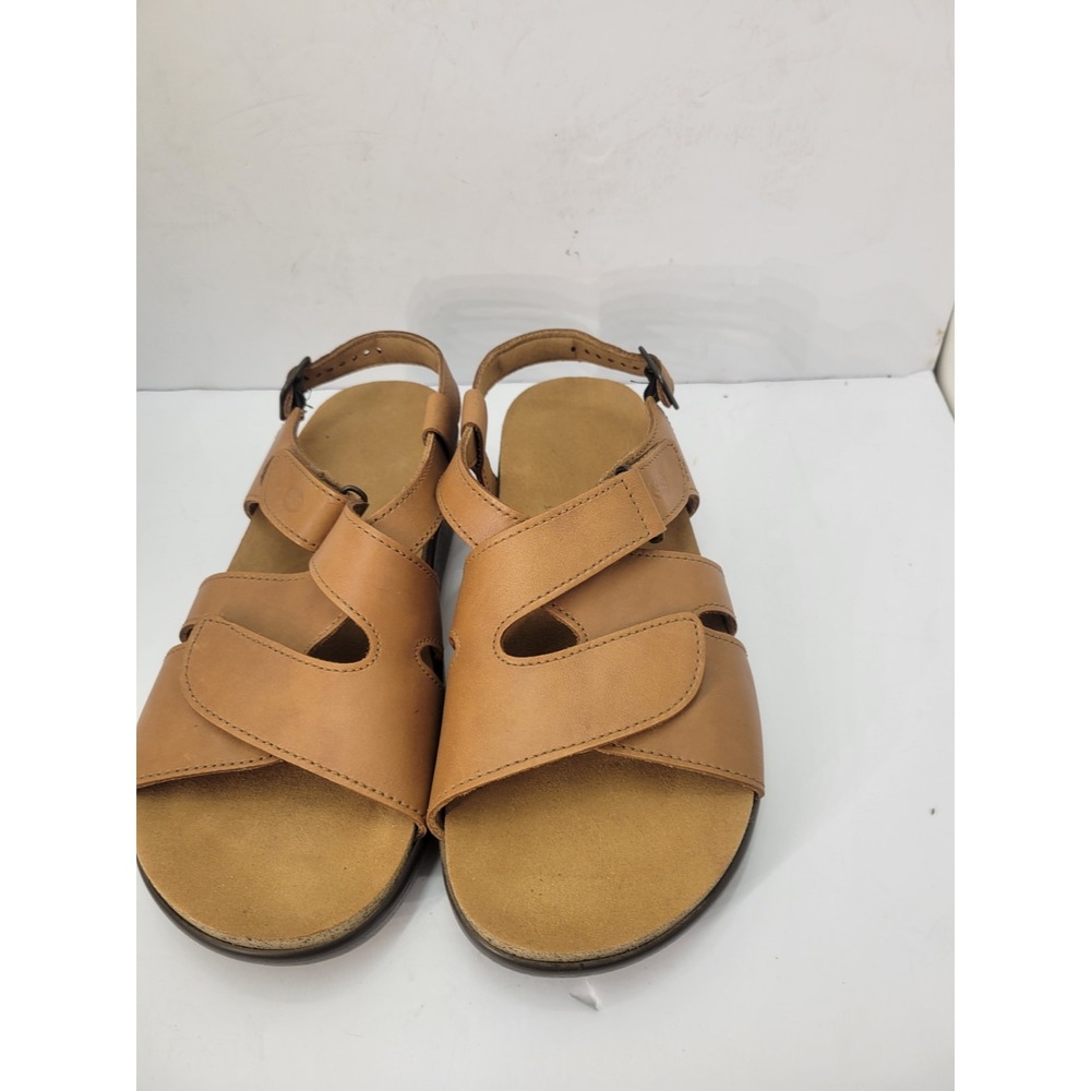 SAS Tripad Comfort Womens Sandals 8.5 W Tan Leather Made USA Wide